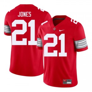Brenten Jones #21 Buckeyes Scarlet Men Embroidery Jersey | Authentic College Football Gear 08668u76