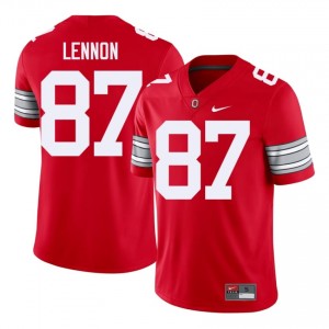 Brody Lennon #87 OSU Buckeyes Scarlet Men Embroidery Jersey | Essential High School Football Gear 5K225S99