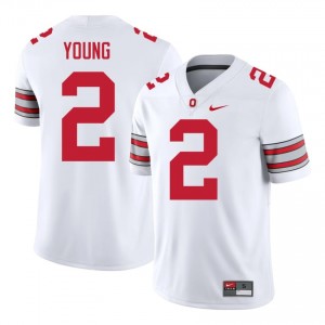 Chase Young #2 Ohio State Buckeyes White Men Stitched Jersey | Durable NCAA Football Gear NSkIj325