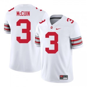 Devin McCuin #3 Ohio State White Men Stitched Jersey | Officially Licensed NCAA Football Gear 3G1q0P68