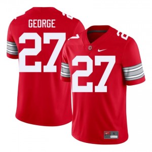 Eddie George #27 OSU Buckeyes Scarlet Men Embroidery Jersey | 2026 High School Football Uniform soA25e42