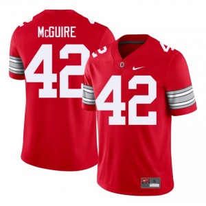 Joe McGuire #42 OSU Buckeyes Scarlet Men Embroidery Jersey | Pro-Grade University Football Apparel 063d4116