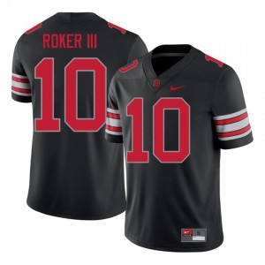 Leroy Roker III #10 Buckeyes Black Men Stitch Jersey | Limited College Football Wear N01BP444