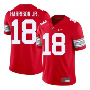 Marvin Harrison Jr. #18 Ohio State Scarlet Men Embroidery Jersey | Elite Thread NCAA Football Gear rE2q3P98