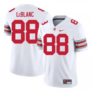 Maxence LeBlanc #88 Buckeyes White Men Stitched Jersey | Replica College Football Merch dpBu7I93