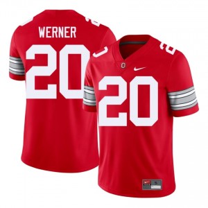 Pete Werner #20 Ohio State Scarlet Men Embroidery Jersey | Replica NCAA Football Merch 05N5T521