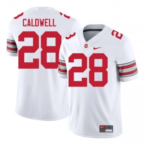 Simeon Caldwell #28 OSU Buckeyes White Men Stitched Jersey | Premium University Football Gear 28e87h27