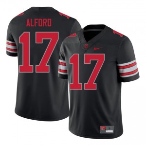 Tarvos Alford #17 Ohio State Black Men Stitch Jersey | Block O College Football Edition S7ix2571
