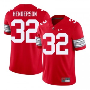 TreVeyon Henderson #32 Buckeyes Scarlet Men Embroidery Jersey | Alumni College Football Wear i27sIM43