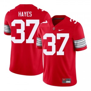 Zach Hayes #37 OSU Buckeyes Scarlet Men Embroidery Jersey | Genuine High School Football Merchandise 2316B734