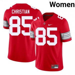 Bennett Christian #85 OSU Scarlet Women Embroidery Jersey | Block O University Football Uniform 5570sG33
