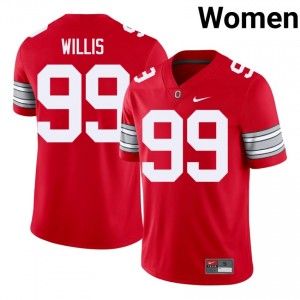 Bill Willis #99 Ohio State Scarlet Women Embroidery Jersey | Limited NCAA Football Edition 2OaQ4679