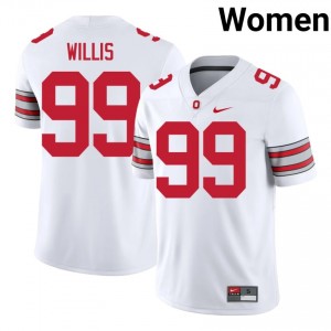 Bill Willis #99 Ohio State Buckeyes White Women Stitched Jersey | Elite Thread High School Football Apparel 1lb43L50