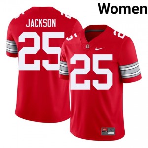 Bo Jackson #25 Ohio State Scarlet Women Embroidery Jersey | Fresh NCAA Football Wear 67XxD617