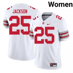 Bo Jackson #25 Ohio State Buckeyes White Women Stitched Jersey | Officially Licensed High School Football Merchandise 63QD2534
