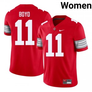 Brock Boyd #11 Ohio State Scarlet Women Embroidery Jersey | Moisture Wicking College Football Wear 81Fwm451