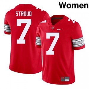 C.J. Stroud #7 OSU Buckeyes Scarlet Women Embroidery Jersey | Authentic High School Football Gear 3u1g2d48