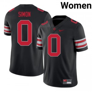 Cody Simon #0 OSU Buckeyes Black Women Sewn Jersey | Essential University Football Merch 7SLs8O87