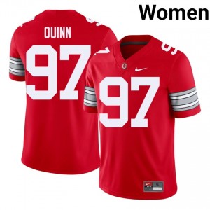 Dre Quinn #97 Ohio State Scarlet Women Embroidery Jersey | Replica College Football Edition q5wJCm71