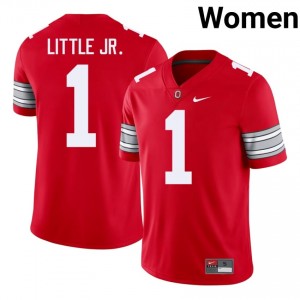 Earl Little Jr. #1 Buckeyes Scarlet Women Embroidery Jersey | Alumni College Football Merch b4r3PC95