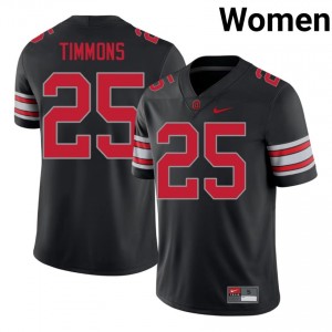 Jay Timmons #25 Ohio State Black Women Stitch Jersey | Premium College Football Apparel 7u4g4449