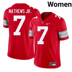 Jermaine Mathews Jr. #7 Ohio State Scarlet Women Embroidery Jersey | Exclusive College Football Uniform 870f7615