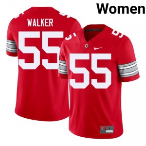 John Walker #55 Ohio State Scarlet Women Embroidery Jersey | Pro Cut College Football Wear 6n705597