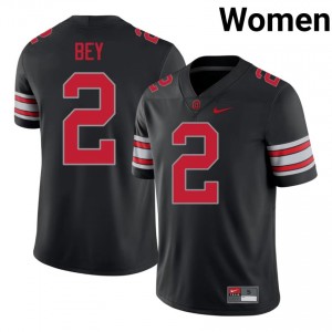 Legend Bey #2 Ohio State Black Women Stitch Jersey | Durable College Football Merchandise 507QDy94
