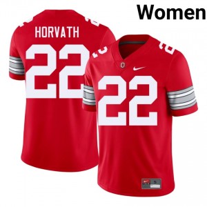 Les Horvath #22 Ohio State Buckeyes Scarlet Women Embroidery Jersey | Iconic NCAA Football Wear xurxn019
