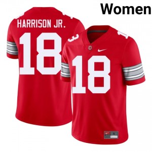 Marvin Harrison Jr. #18 Ohio State Scarlet Women Embroidery Jersey | Classic College Football Merch 76E5s444