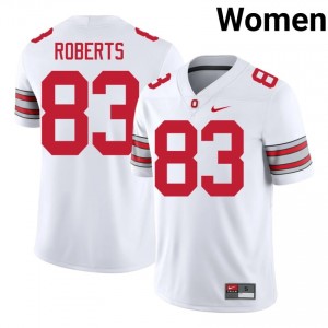 Nate Roberts #83 OSU Buckeyes White Women Stitched Jersey | Authentic High School Football Merch 50a8n014