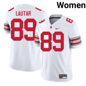 Nick Lautar #89 Ohio State White Women Stitched Jersey | Iconic College Football Wear 1k5d6841