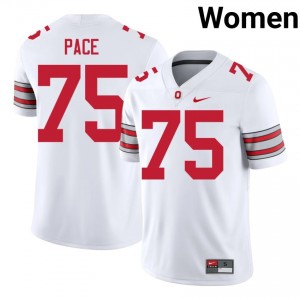 Orlando Pace #75 Ohio State Buckeyes White Women Stitched Jersey | Exclusive NCAA Football Merchandise Lky1Mf25