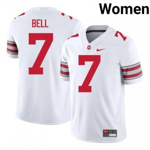 Phillip Bell #7 Ohio State White Women Stitched Jersey | 2026 College Football Apparel R60p0r21