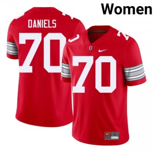 Phillip Daniels #70 OSU Buckeyes Scarlet Women Embroidery Jersey | Limited University Football Merch 37tA6648