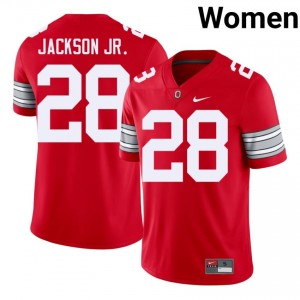 Stanley Jackson Jr. #28 Ohio State Scarlet Women Embroidery Jersey | Elite College Football Gear oh8oKE93
