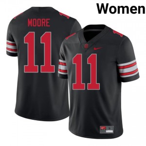 Terry Moore #11 Ohio State Buckeyes Black Women Sewn Jersey | Premium NCAA Football Wear Xy176274