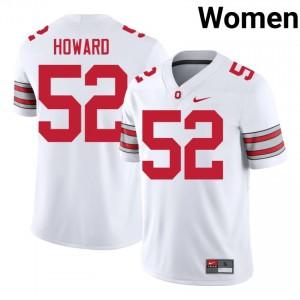 Ty Howard #52 Ohio State White Women Stitched Jersey | Elite NCAA Football Wear xRvE1775