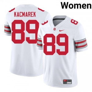 Will Kacmarek #89 Buckeyes White Women Stitched Jersey | Pro-Grade College Football Apparel 33d61N81