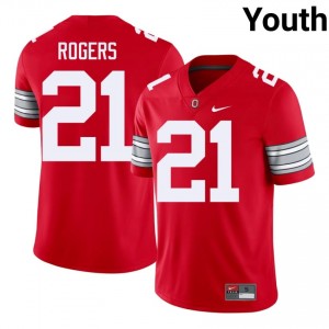 Anthony Rogers #21 OSU Scarlet Youth Embroidery Jersey | Elite University Football Wear q242CH48