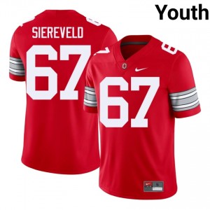 Austin Siereveld #67 OSU Buckeyes Scarlet Youth Embroidery Jersey | Authentic University Football Gear 305I1k24