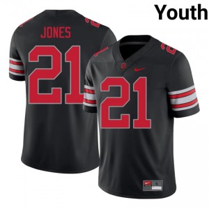 Brenten Jones #21 Buckeyes Black Youth Stitch Jersey | Iconic College Football Wear 7ct12a22