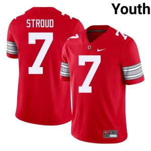 C.J. Stroud #7 Ohio State Scarlet Youth Embroidery Jersey | Exclusive NCAA Football Merch 33o36h92