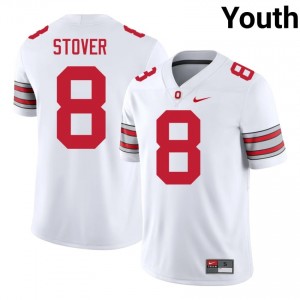 Cade Stover #8 OSU Buckeyes White Youth Stitched Jersey | Block O High School Football Apparel A6xA2575