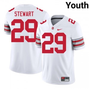 Deshawn Stewart #29 Ohio State Buckeyes White Youth Stitched Jersey | Genuine High School Football Wear 3e0HVq58