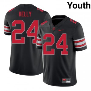 Dominick Kelly #24 Ohio State Black Youth Stitch Jersey | Gameday College Football Merchandise j04PuD54