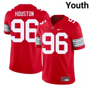 Eddrick Houston #96 Ohio State Buckeyes Scarlet Youth Embroidery Jersey | Pro Cut NCAA Football Merch 71e4VQ38