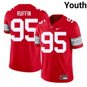 Emanuel Ruffin #95 Ohio State Scarlet Youth Embroidery Jersey | 2026 College Football Wear 5P7C0f76