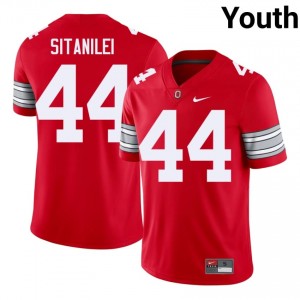 Epi Sitanilei #44 Ohio State Scarlet Youth Embroidery Jersey | Authentic College Football Merch 252uWX22