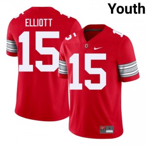 Ezekiel Elliott #15 Ohio State Buckeyes Scarlet Youth Embroidery Jersey | Essential High School Football Merch s138J517